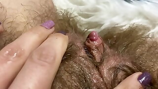 Outstanding erected clitoris fucking vagina deep inside big orgasm