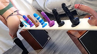 Choosing the Best be proper of the Best! Doing a New Challenge Different Dildos Test (with Bright Orgasm at the end be proper of course)