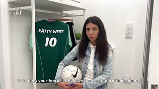The recruiter be proper of a football team picks up a young footballer in front be proper of the stadium to fuck her